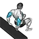 Bench dip with bent knees