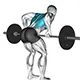 Bent over row with barbell