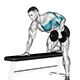 Bent over row with dumbbell and one arm