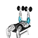 Bench press with dumbbells (twisted)