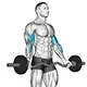 Bicep curl with EZ bar and wide grip