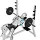 Bench press with barbell and close grip (inclined)