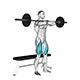 Front box squat with barbell