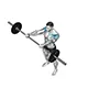Front raise with barbell
