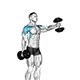 Front raise with dumbbells (alternating)