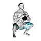 Goblet squat with kettlebell