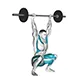 Hang snatch with barbell