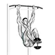 Hanging leg and hip raise with dumbbell