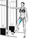 Hip adductor with cable