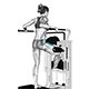 Hip abductor on machine
