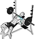 Bench press with barbell (inclined)
