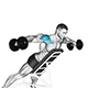 Lateral raise with dumbbells (inclined)