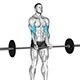 Bicep curl with barbell (close grip)