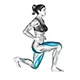 Lunge or split squat without weight