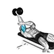 Triceps extension with one arm and dumbbell on flat bench