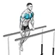 Chest dip on straight bar