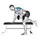 Kickback with one arm and dumbbell