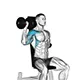 Overhead press with dumbbell and one arm