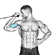 Overhead bicep curl with cable (one arm)