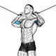 Overhead bicep curl with cable (both arms)