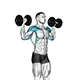 Overhead press with dumbbells