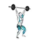 Power snatch with barbell