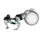 Push up with stability ball (declined)