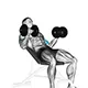 Bicep curl with dumbbells and rotation (inclined)