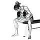 Concentration curl with dumbbell