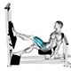 Leg press on machine with one leg