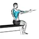 One arm row with cable (seated)