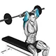 Triceps extension with barbell (seated)