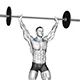 Overhead shrug with barbell
