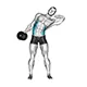 Side bend with dumbbell