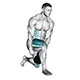 Lunge or split squat with kettlebell and passthrough