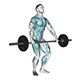 Snatch pull with barbell