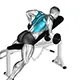 Incline row with dumbbells and reverse grip