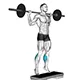 Standing calf raise with barbell