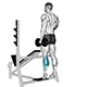 Standing one leg calf raise with dumbbell