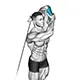 Triceps extension with cable and one arm (standing)