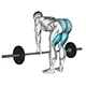 Stiff leg deadlift with barbell