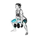 Sumo squat with dumbbells