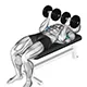 Supine dumbbell curl