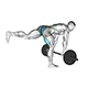 Deadlift with one leg and barbell