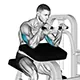 Triceps extension on machine