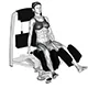 Hip adductor on machine seated position