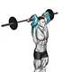 Triceps extension with barbell (standing)