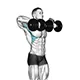 Upright row with dumbbells