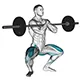Zercher squat with barbell