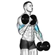 Bicep curl with dumbbells (alternating)